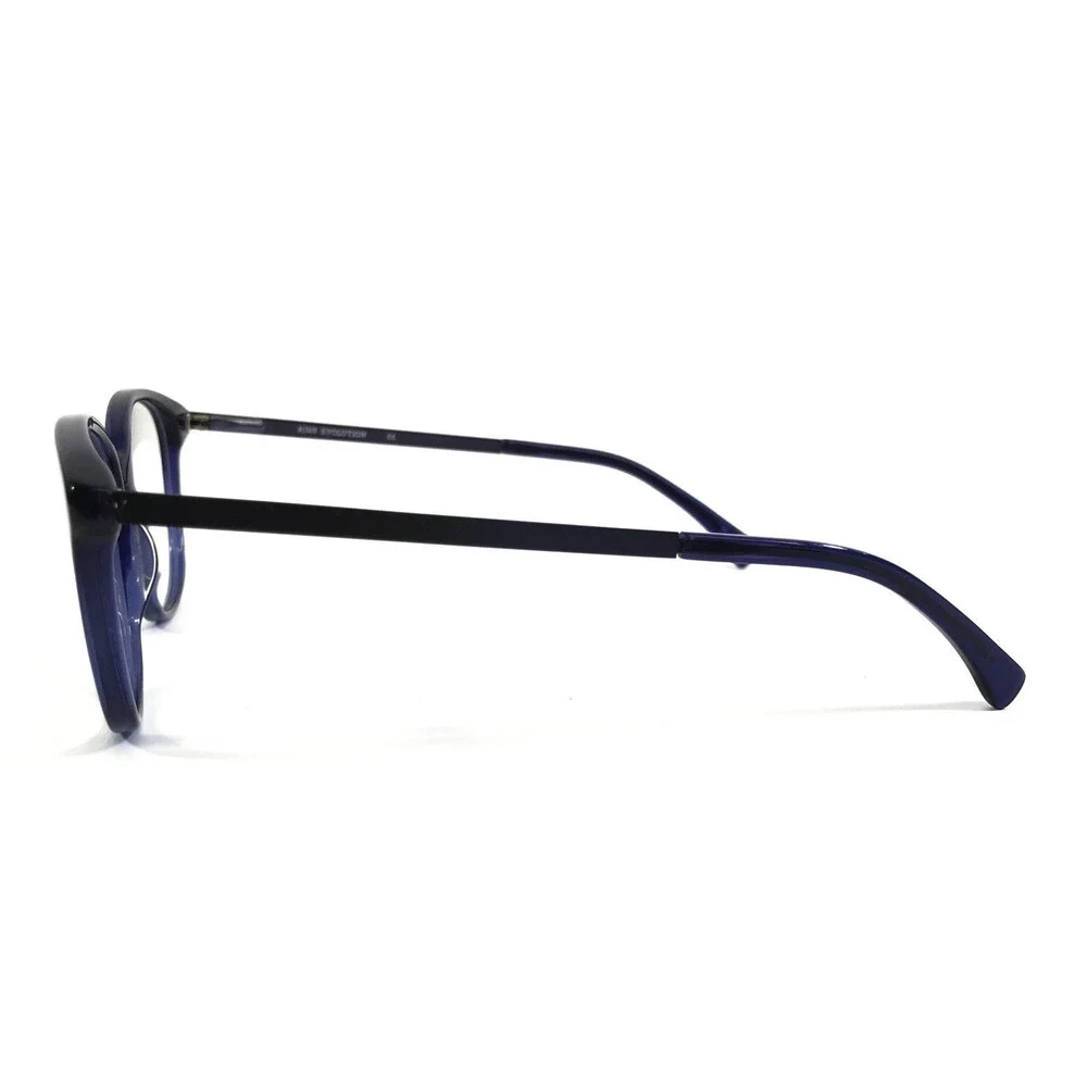 Altair Evolution Eyeglasses Frames A5031 414 NAVY Blue Round Full Rim 52-17-135